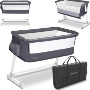 Lionelo THEO ceļojumu gulta krāsa DARK GREY