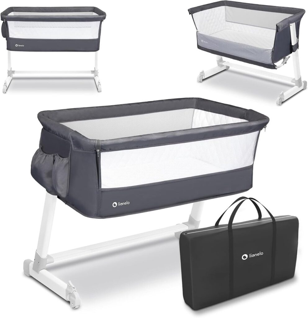 Lionelo THEO ceļojumu gulta krāsa DARK GREY