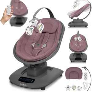 Lionelo BLOSSOM mazuļu šūpuļkrēsliņš krāsa PINK MAUVE