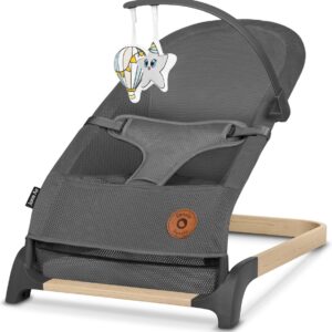 Lionelo JUNE AIR mazuļu šūpuļkrēsliņš krāsa GREY GRAPHITE