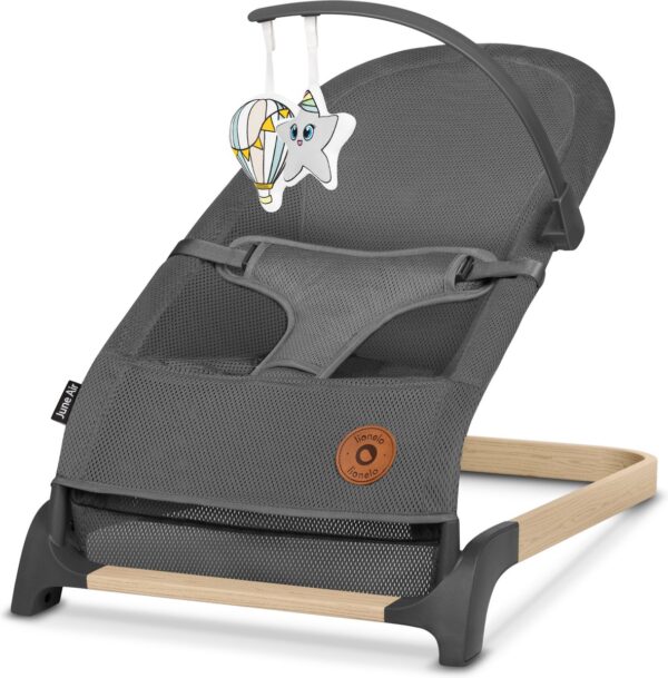 Autokreslini.lv | JUNE AIR mazuļu šūpuļkrēsliņš krāsa GREY GRAPHITE bilde #13