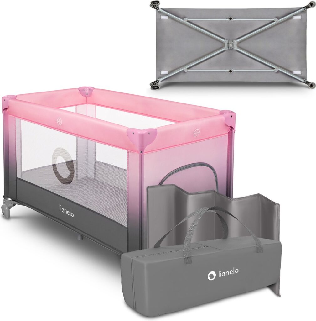 Lionelo STEFI ceļojumu gulta krāsa PINK OMBRE