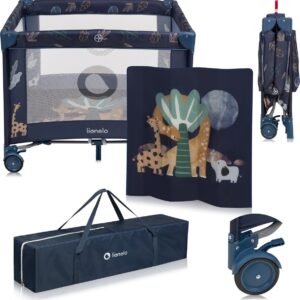 Lionelo BONNIE rotaļu manēža krāsa BLUE NAVY