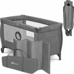 Lionelo STEFI PLUS ceļojumu gulta krāsa GREY MULTICOLOR