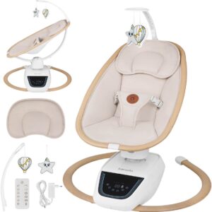 Lionelo OLIVIA mazuļu šūpuļkrēsliņš krāsa BEIGE NATURAL