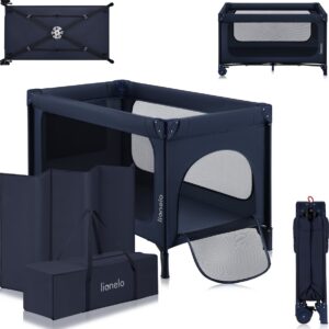 Lionelo JASMIN EASY FOLD ceļojumu gulta krāsa BLUE NAVY