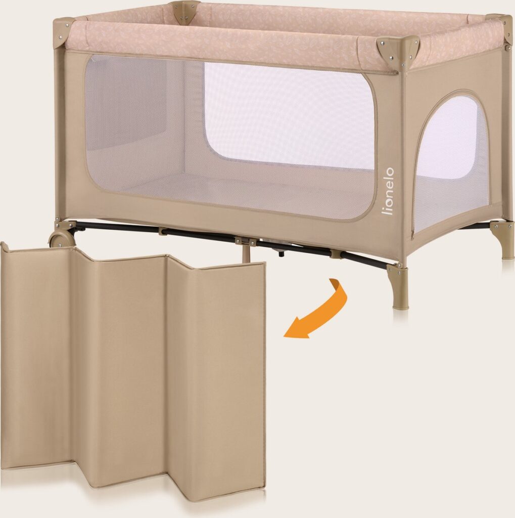 Lionelo JASMIN EASY FOLD ceļojumu gulta krāsa BEIGE SAND