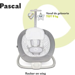 Lionelo PASCAL mazuļu šūpuļkrēsliņš krāsa GREY SCANDI