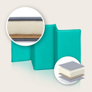 Lionelo SVEN PLUS ceļojumu gulta krāsa TURQUOISE/GREY