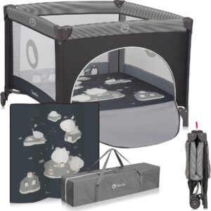 Lionelo BONNIE rotaļu manēža krāsa GREY SCANDI
