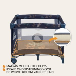 Lionelo BONNIE rotaļu manēža krāsa BLUE NAVY