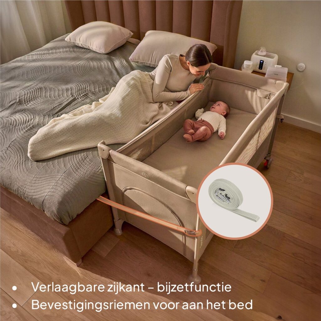 Lionelo ELLEN bērnu ceļojumu gulta krāsa BEIGE SAND