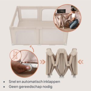 Lionelo FLORENCE viegli salokāma rotaļu manēža krāsa BEIGE SAND