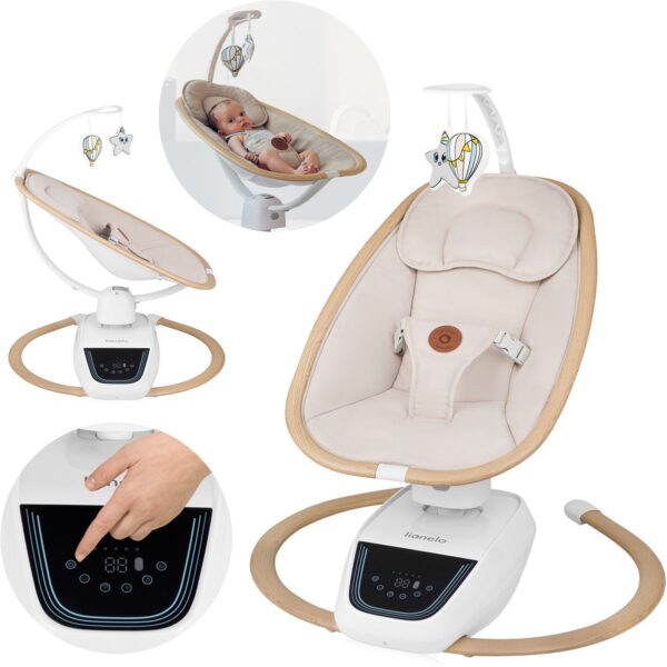 Autokreslini.lv | OLIVIA mazuļu šūpuļkrēsliņš krāsa BEIGE NATURAL bilde #7