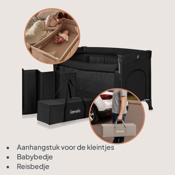 Autokreslini.lv | ELLEN bērnu ceļojumu gulta krāsa BLACK CARBON bilde #27