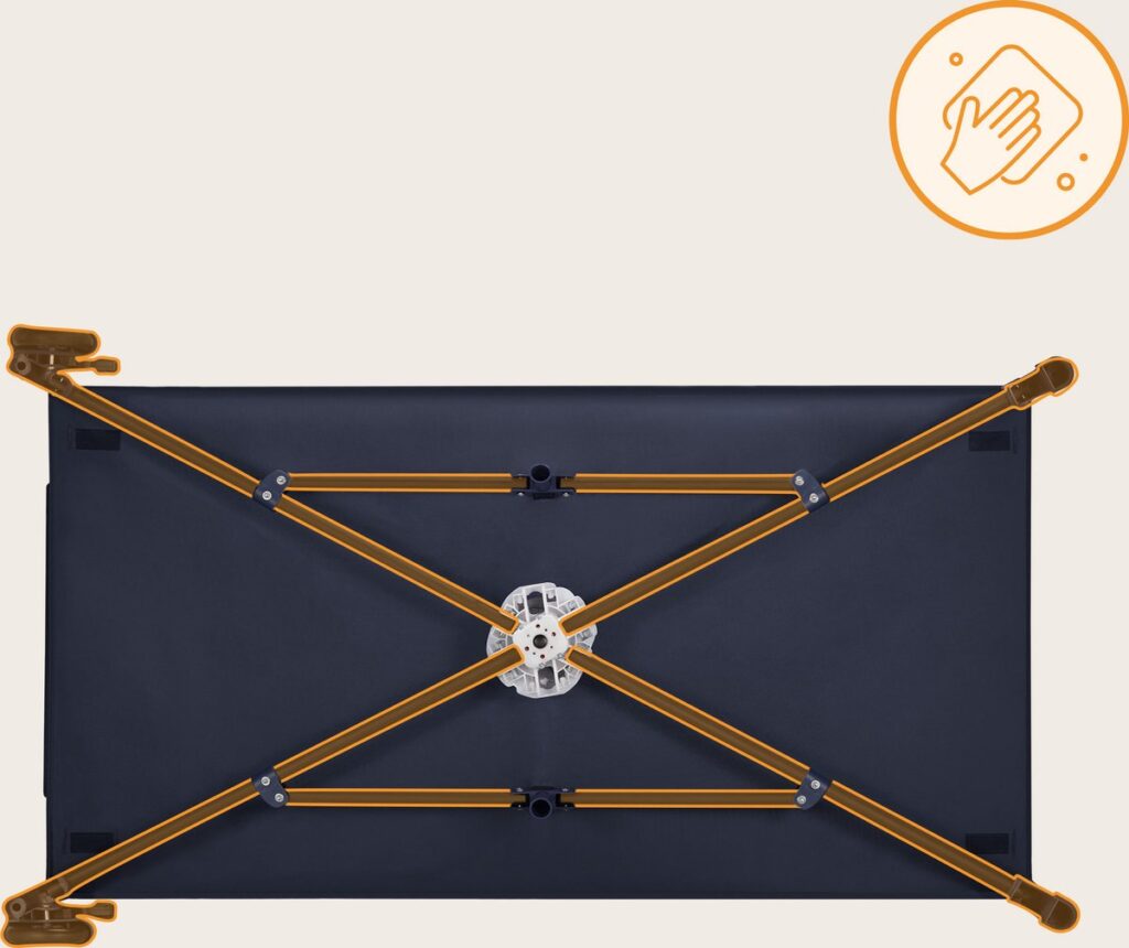 Lionelo JASMIN EASY FOLD ceļojumu gulta krāsa BLUE NAVY