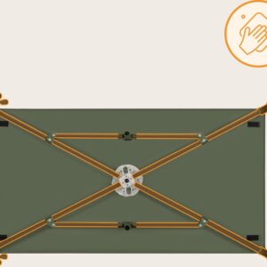Lionelo JASMIN EASY FOLD ceļojumu gulta krāsa GREEN OLIVE