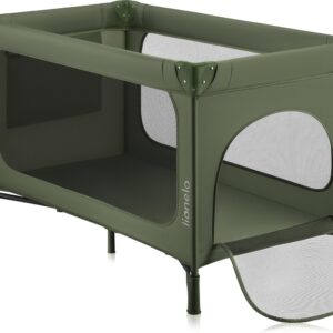 Lionelo JASMIN EASY FOLD ceļojumu gulta krāsa GREEN OLIVE