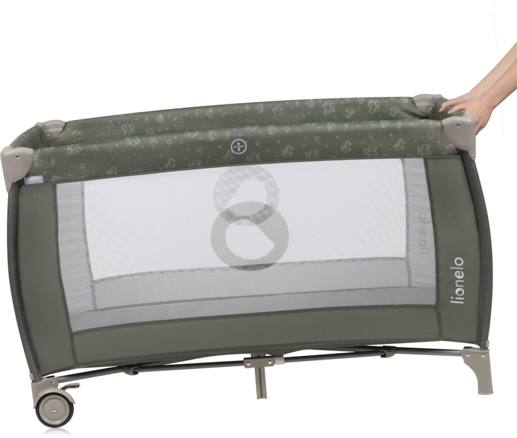 Lionelo SVEN PLUS ceļojumu gulta krāsa BEIGE OLIVE