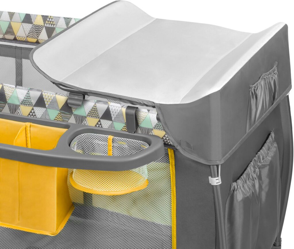 Lionelo SVEN PLUS ceļojumu gulta krāsa YELLOW SCANDI