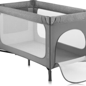Lionelo JASMIN EASY FOLD ceļojumu gulta krāsa GREY STONE