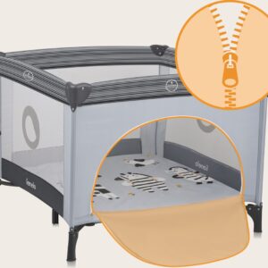 Lionelo BONNIE rotaļu manēža krāsa GREY STONE