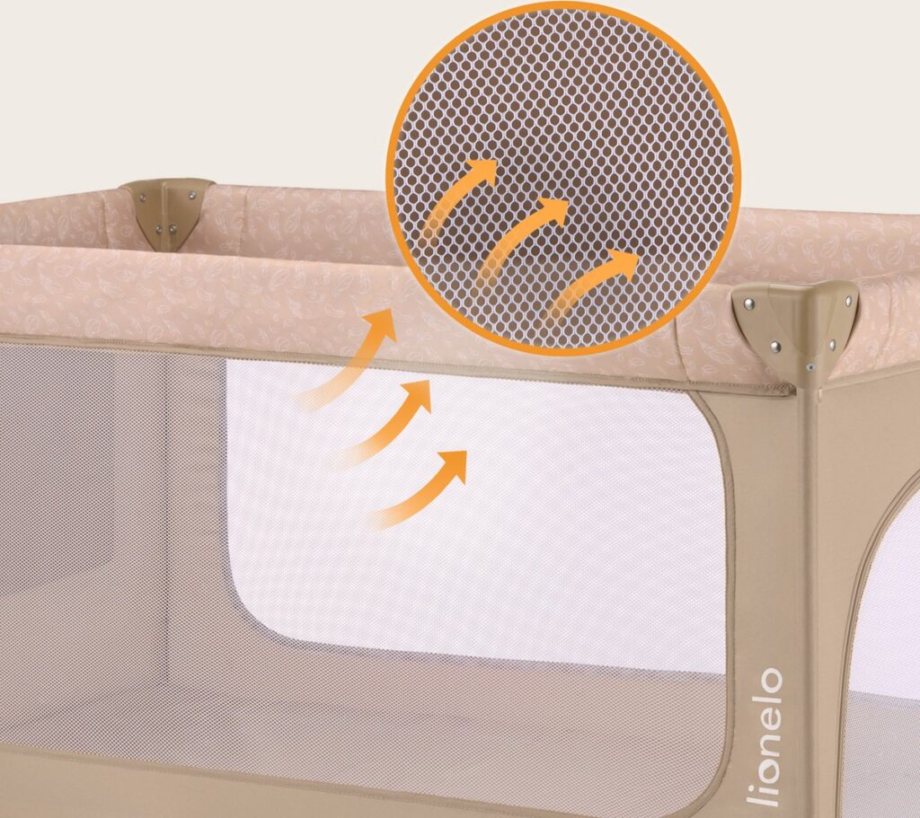 Lionelo JASMIN EASY FOLD ceļojumu gulta krāsa BEIGE SAND