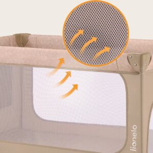 Lionelo JASMIN EASY FOLD ceļojumu gulta krāsa BEIGE SAND