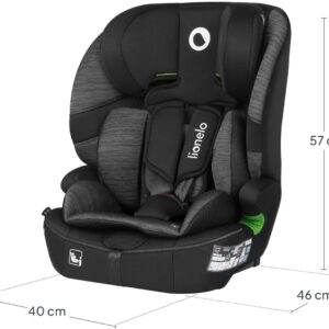 Lionelo Billy I-Size autokrēsliņš bērniem 76-150cm krāsa Black Grey