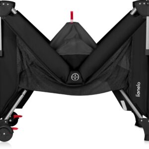Lionelo ELLEN bērnu ceļojumu gulta krāsa BLACK CARBON