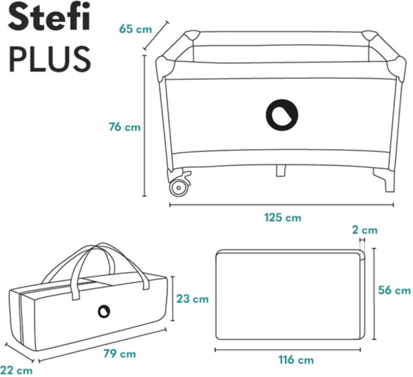 Autokreslini.lv | STEFI PLUS ceļojumu gulta krāsa GREY WHITE bilde #31