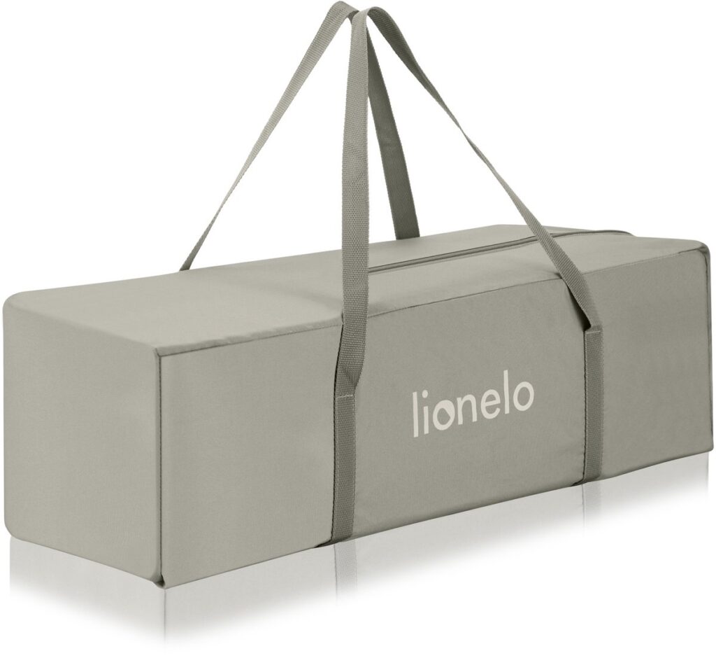 Lionelo LAURA bērnu ceļojumu gulta ar 2 līmeņiem krāsa BEIGE SAND
