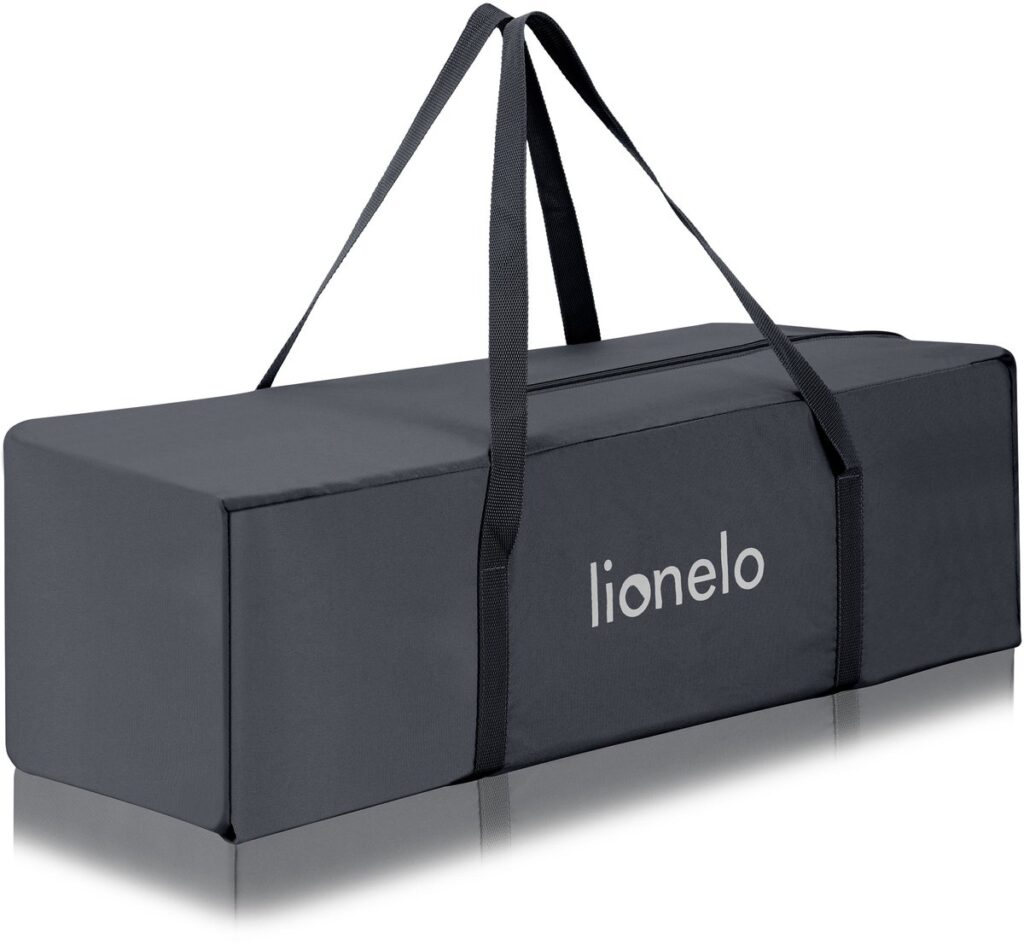 Lionelo LAURA bērnu ceļojumu gulta ar 2 līmeņiem krāsa GREY CONCRETE