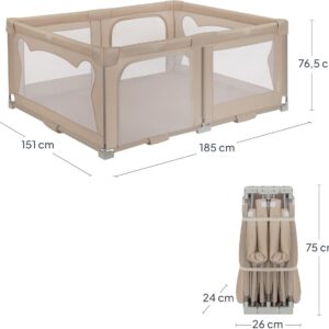 Lionelo FLORENCE viegli salokāma rotaļu manēža krāsa BEIGE SAND