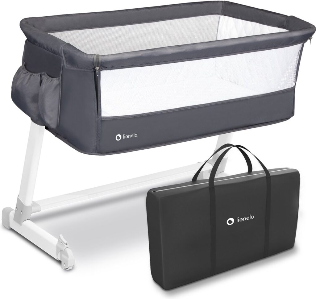 Lionelo THEO ceļojumu gulta krāsa DARK GREY
