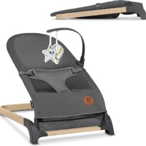 Lionelo JUNE AIR mazuļu šūpuļkrēsliņš krāsa GREY GRAPHITE