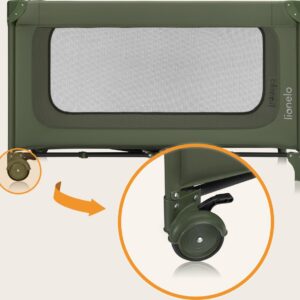 Lionelo JASMIN EASY FOLD ceļojumu gulta krāsa GREEN OLIVE