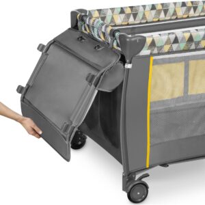 Lionelo SVEN PLUS ceļojumu gulta krāsa YELLOW SCANDI