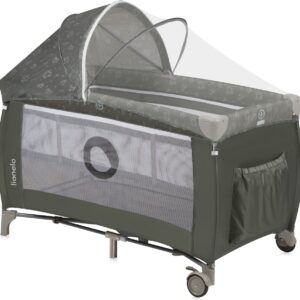 Lionelo SVEN PLUS ceļojumu gulta krāsa BEIGE OLIVE