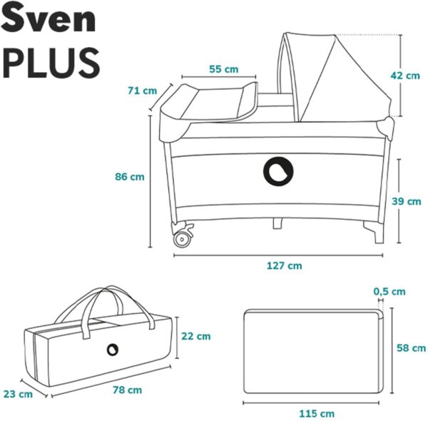 Autokreslini.lv | SVEN PLUS ceļojumu gulta krāsa GREY SCANDI bilde #33