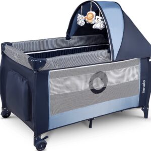Lionelo SVEN PLUS ceļojumu gulta krāsa BLUE NAVY