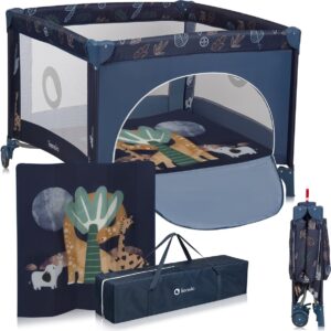 Lionelo BONNIE rotaļu manēža krāsa BLUE NAVY