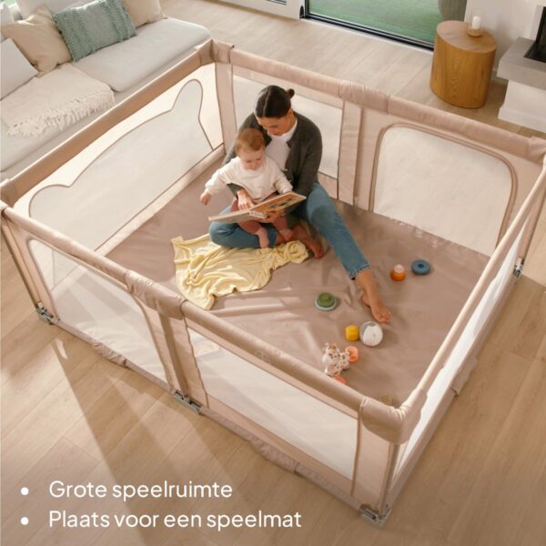 Autokreslini.lv | FLORENCE viegli salokāma rotaļu manēža krāsa BEIGE SAND bilde #23