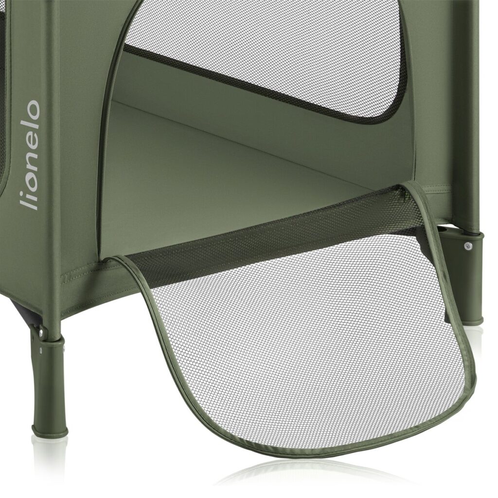 Lionelo JASMIN EASY FOLD ceļojumu gulta krāsa GREEN OLIVE