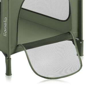 Lionelo JASMIN EASY FOLD ceļojumu gulta krāsa GREEN OLIVE