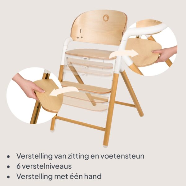 Autokreslini.lv | CELIA barošanas krēsls bērniem krāsa WHITE NATURAL WOOD bilde #21