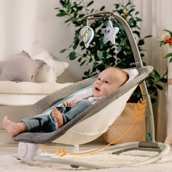 Autokreslini.lv | PASCAL mazuļu šūpuļkrēsliņš krāsa GREY SCANDI bilde #29