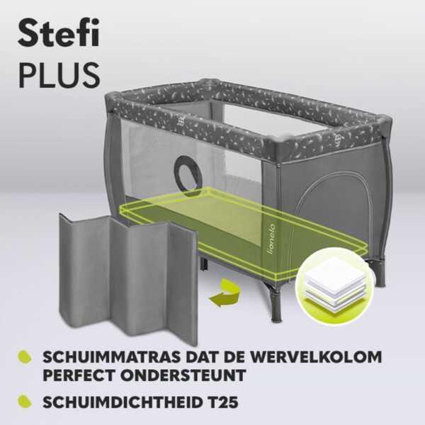 Autokreslini.lv | STEFI PLUS ceļojumu gulta krāsa GREY WHITE bilde #25
