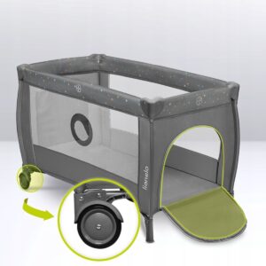 Lionelo STEFI PLUS ceļojumu gulta krāsa GREY MULTICOLOR