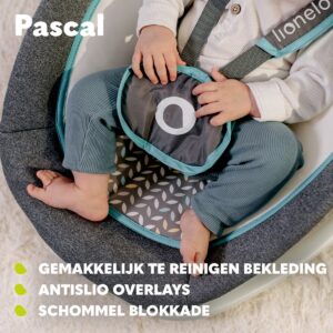 Lionelo PASCAL mazuļu šūpuļkrēsliņš krāsa GREY SCANDI
